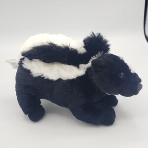 Aurora World‎ Skunk Plush 7" Black and White with Fluffy Tail Stuffed Animal